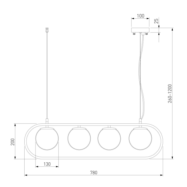 Подвесной светильник Eurosvet Ringo 50089/4 золото