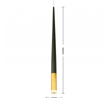 Подвесной светильник Alfa Light F3724-13 одиночный черный+золотой