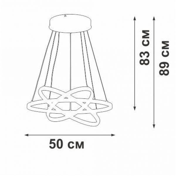 Подвесной светодиодный светильник Vitaluce V2515DT-0/3S Подвесной светодиодный светильник Vitaluce V2515DT-0/3S
