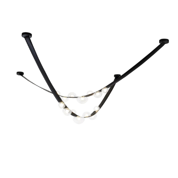 Подвесной светодный светильник Crystal Lux Bosque SP7 L3000 Black/Transparent Подвесной светодный светильник Crystal Lux Bosque SP7 L3000 Black/Transparent