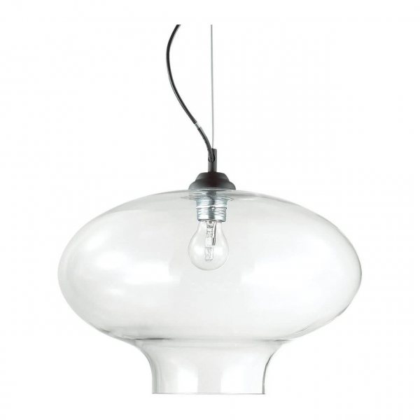 Подвесной светильник Ideal Lux Bistro SP1 Round Trasparente 120898 Подвесной светильник Ideal Lux Bistro SP1 Round Trasparente 120898