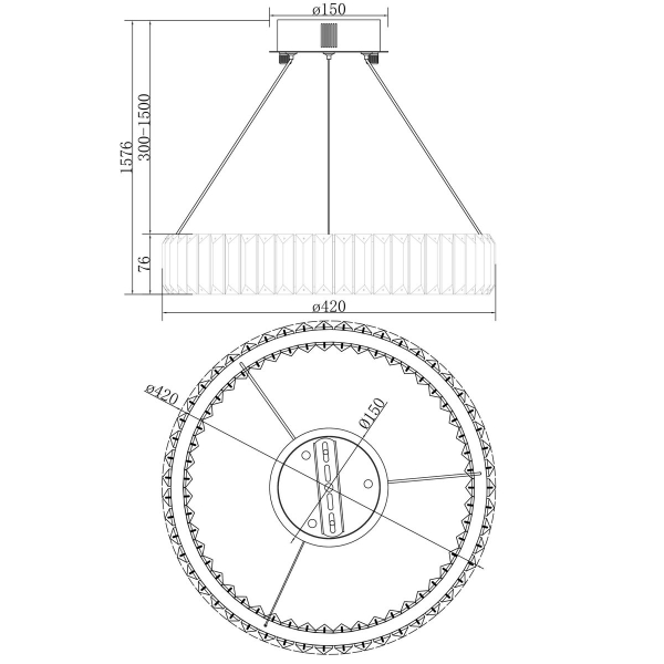 Подвесной светодиодный светильник Freya Tier FR5257PL-L17G