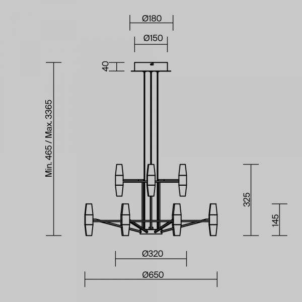Подвесной светильник Maytoni MOD401PL-L72BS3K Подвесной светильник Maytoni MOD401PL-L72BS3K