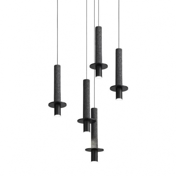 Подвесной светильник iLamp Lofty 10704P/1-D150 BK-GR Подвесной светильник iLamp Lofty 10704P/1-D150 BK-GR