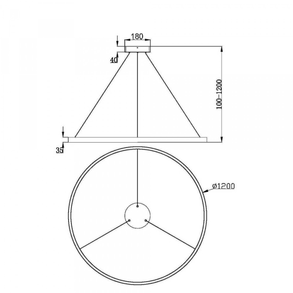 Подвесной светодиодный светильник Maytoni Rim MOD058PL-L65WK Подвесной светодиодный светильник Maytoni Rim MOD058PL-L65WK