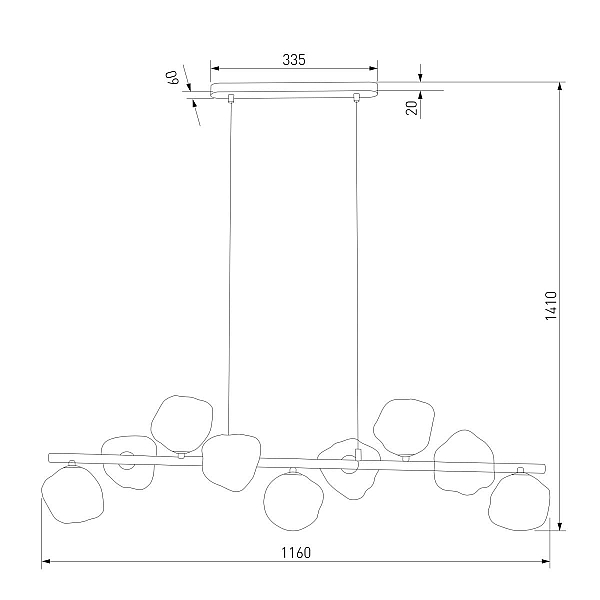 Подвесной светильник TK Lighting 11110 Lava Sabia a071865