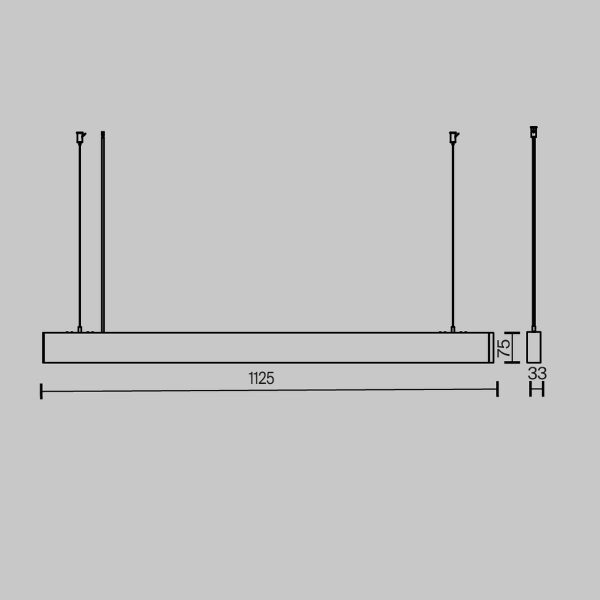 Подвесной светодиодный светильник Maytoni Technical Pendant Basis P051PL-36W2.7-6K-B Подвесной светодиодный светильник Maytoni Technical Pendant Basis P051PL-36W2.7-6K-B