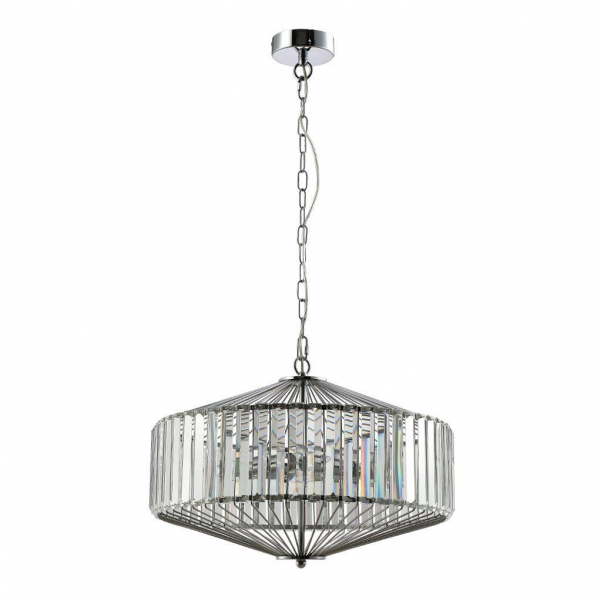 Подвесной светильник Crystal Lux Fiesta SP5 Chrome/Transparente Подвесной светильник Crystal Lux Fiesta SP5 Chrome/Transparente