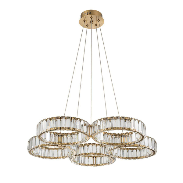 Подвесной светодиодный светильник Indigo Favo 12036/5P Brass V000074L Подвесной светодиодный светильник Indigo Favo 12036/5P Brass V000074L