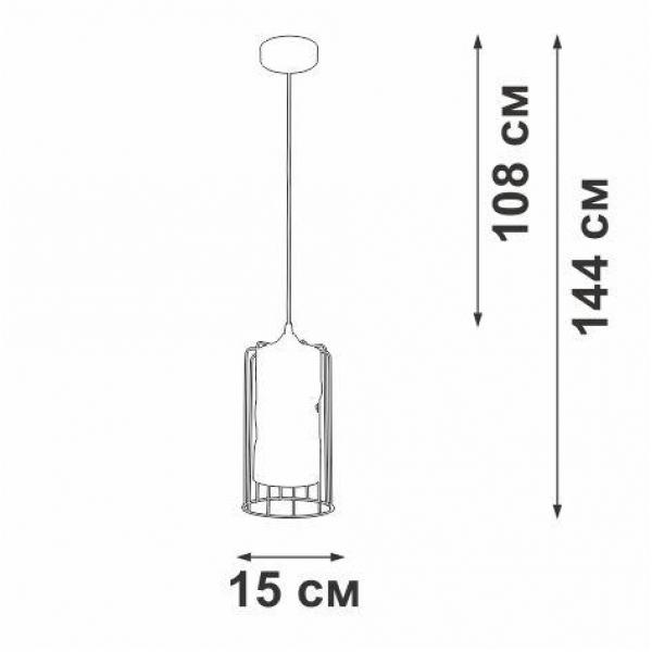 Подвесной светильник Vitaluce V2847-1/1S Подвесной светильник Vitaluce V2847-1/1S