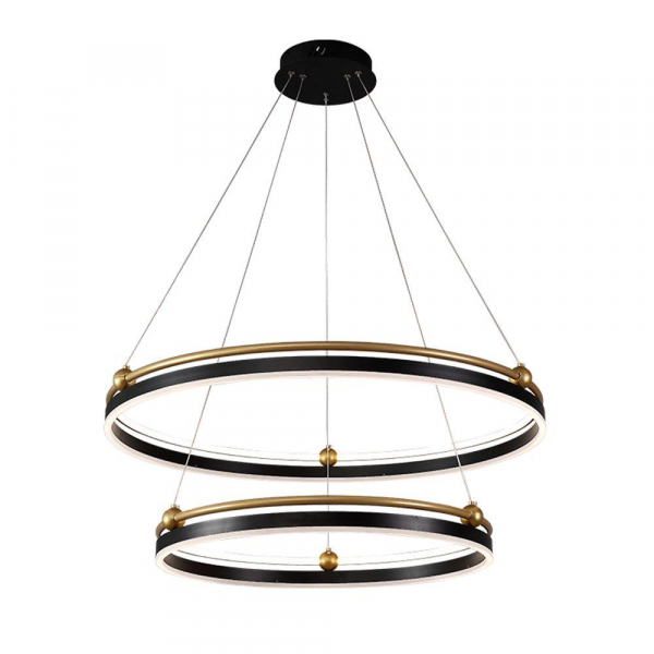 Подвесной светодиодный светильник Crystal Lux Fernando SP123W Led Black/Gold Подвесной светодиодный светильник Crystal Lux Fernando SP123W Led Black/Gold