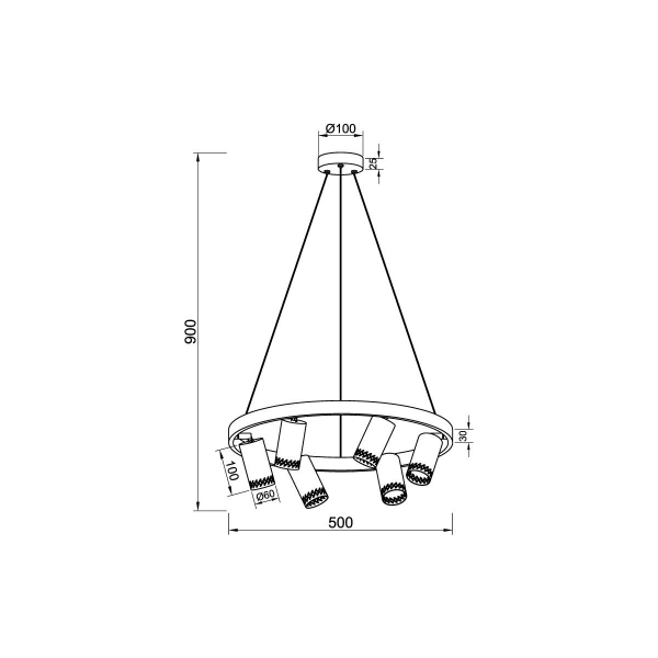 Подвесной светильник Vele Luce Moto VL5784P06 Подвесной светильник Vele Luce Moto VL5784P06