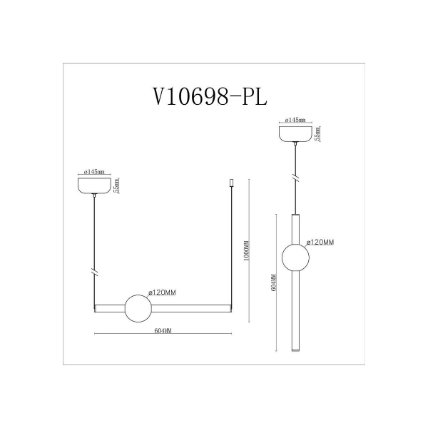 Подвесной светодиодный светильник Moderli Eclipse V10698-PL Подвесной светодиодный светильник Moderli Eclipse V10698-PL