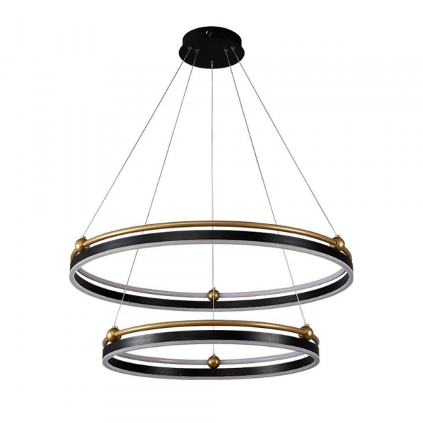 Подвесной светодиодный светильник Crystal Lux Fernando SP123W Led Black/Gold Подвесной светодиодный светильник Crystal Lux Fernando SP123W Led Black/Gold