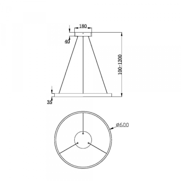 Подвесной светодиодный светильник Maytoni Rim MOD058PL-L32WK Подвесной светодиодный светильник Maytoni Rim MOD058PL-L32WK