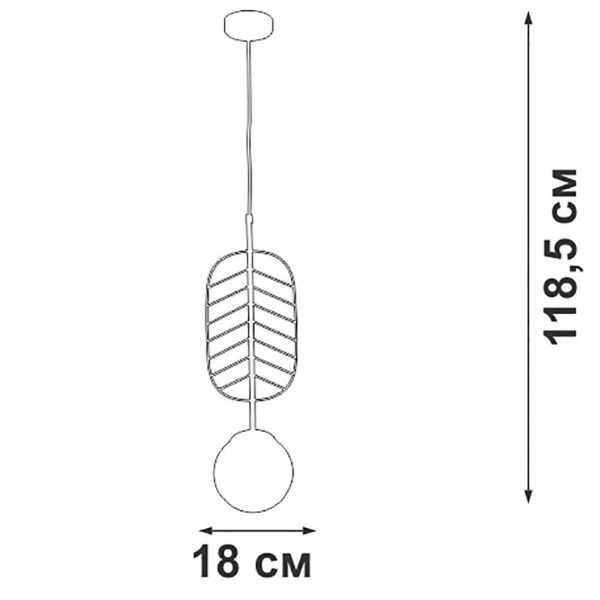 Подвесной светильник Vitaluce V29850-8/1S Подвесной светильник Vitaluce V29850-8/1S