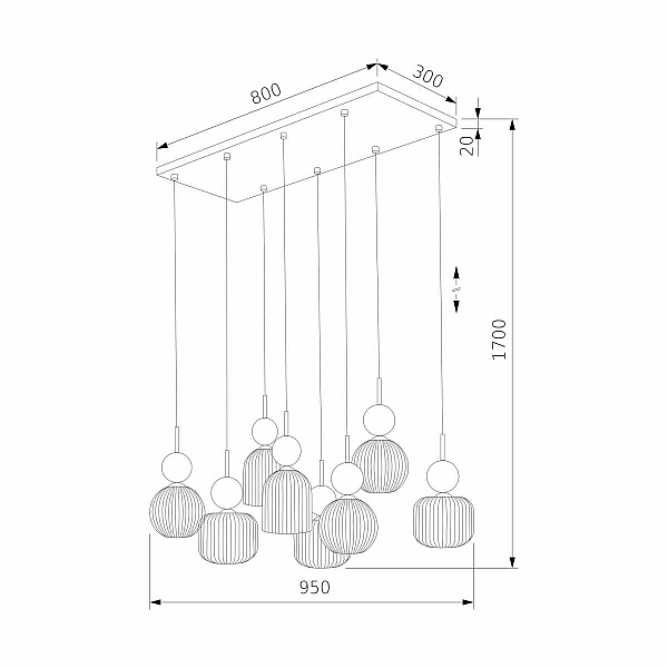 Подвесной светильник TK Lighting 11151 Sophia Green Cognac a071836