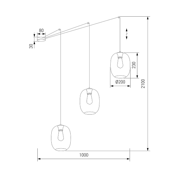 Подвесная люстра TK Lighting 5972 Elio