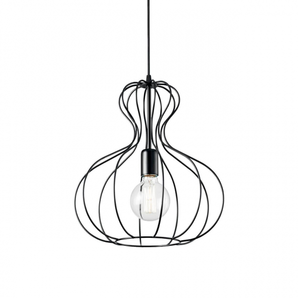 Подвесной светильник Ideal Lux Ampolla-1 SP1 Nero 148502 Подвесной светильник Ideal Lux Ampolla-1 SP1 Nero 148502