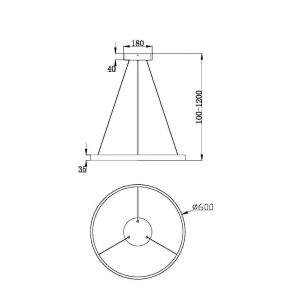 Подвесной светодиодный светильник Maytoni Rim MOD058PL-L32BK Подвесной светодиодный светильник Maytoni Rim MOD058PL-L32BK