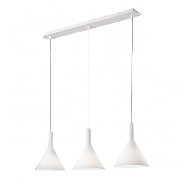 Подвесной светильник Ideal Lux Cocktail SP3 Bianco 074245 Подвесной светильник Ideal Lux Cocktail SP3 Bianco 074245