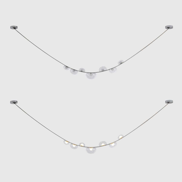 Подвесной светильник Crystal Lux BOSQUE SP7 L3000 GREY/TRANSPARENT