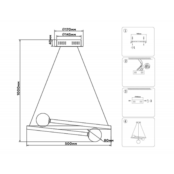 Подвесной светодиодный светильник Ambrella light Comfort LineTech FL66291 Подвесной светодиодный светильник Ambrella light Comfort LineTech FL66291