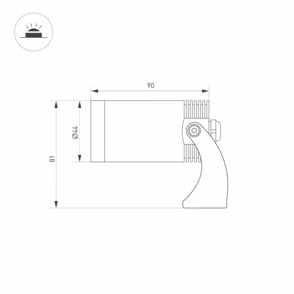 Уличный светодиодный светильник Arlight KT-Water-R44-8W RGBW 028079 Уличный светодиодный светильник Arlight KT-Water-R44-8W RGBW 028079