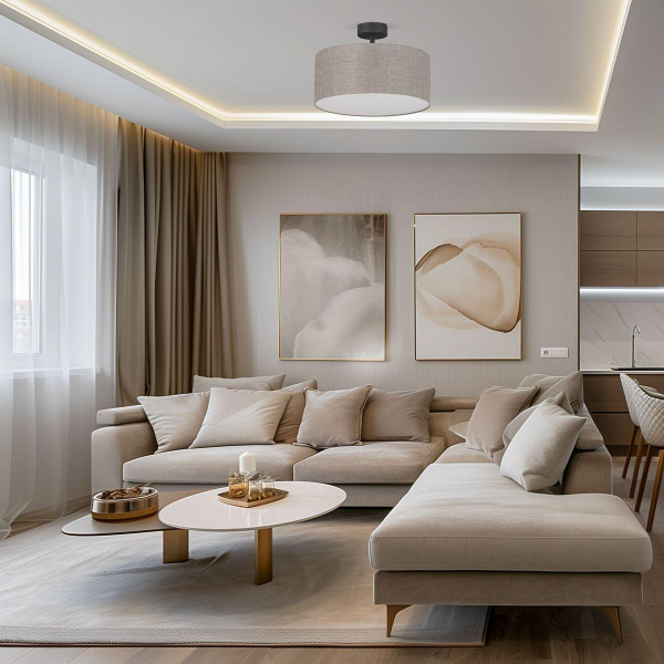 Потолочный светильник TK Lighting 6247 Rondo Linen Потолочный светильник TK Lighting 6247 Rondo Linen