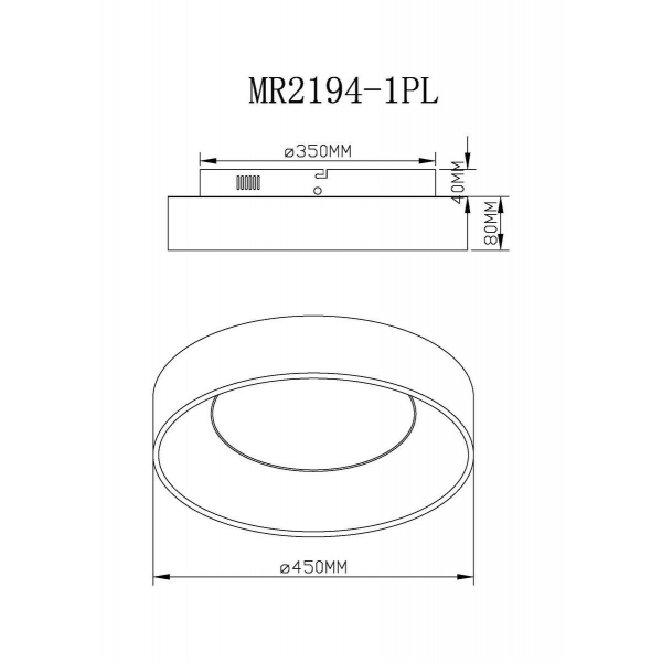 Потолочный светодиодный светильник MyFar Shannon MR2194-1PL Потолочный светодиодный светильник MyFar Shannon MR2194-1PL