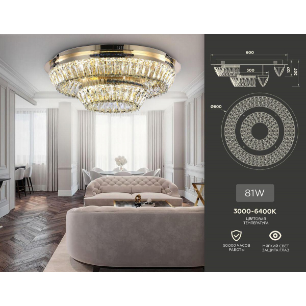 Потолочный светодиодный светильник Ambrella light Traditional TR5031 Потолочный светодиодный светильник Ambrella light Traditional TR5031