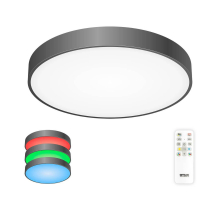 Потолочный светодиодный светильник с пультом ДУ Citilux Купер RGB Черный CL72495G1