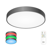 Потолочный светодиодный светильник с пультом ДУ Citilux Купер RGB Черный CL72495G1
