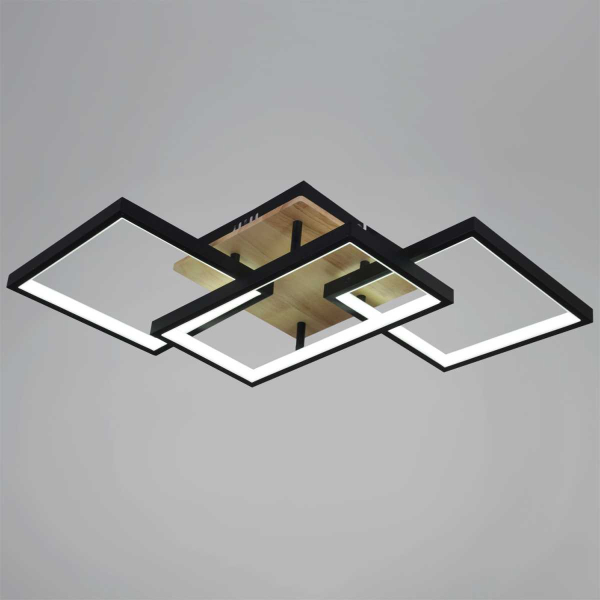 Потолочный светильник Reluce 49560-0.3-03 BK+WOOD