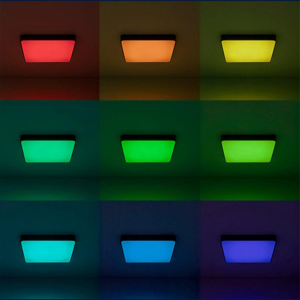 Потолочный светодиодный светильник с пультом ДУ Citilux Купер RGB Черный CL724K105G1 Потолочный светодиодный светильник с пультом ДУ Citilux Купер RGB Черный CL724K105G1