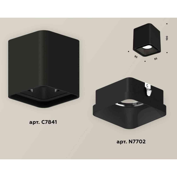 Комплект накладного светильника Ambrella light Techno Spot XS7841002 SBK черный песок (C7841, N7702) Комплект накладного светильника Ambrella light Techno Spot XS7841002 SBK черный песок (C7841, N7702)
