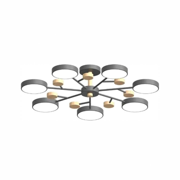 Потолочный cветильник LED4U L3205-800 GR Потолочный cветильник LED4U L3205-800 GR