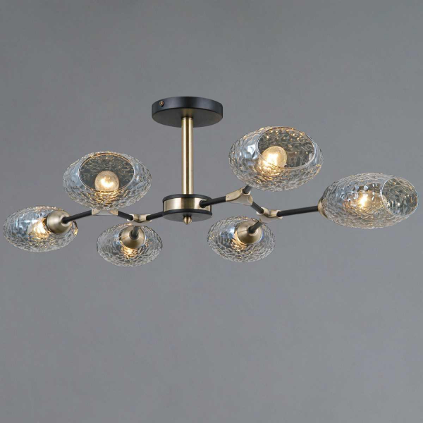 Светильник потолочный Illumico IL0272-6CSQ-25 BK AB TRENTO Светильник потолочный Illumico IL0272-6CSQ-25 BK AB TRENTO