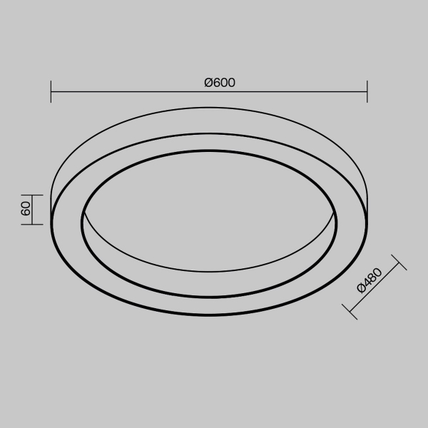 Потолочный светодиодный светильник Maytoni Technical Ceiling Lua C093CL-45W3K-W Потолочный светодиодный светильник Maytoni Technical Ceiling Lua C093CL-45W3K-W