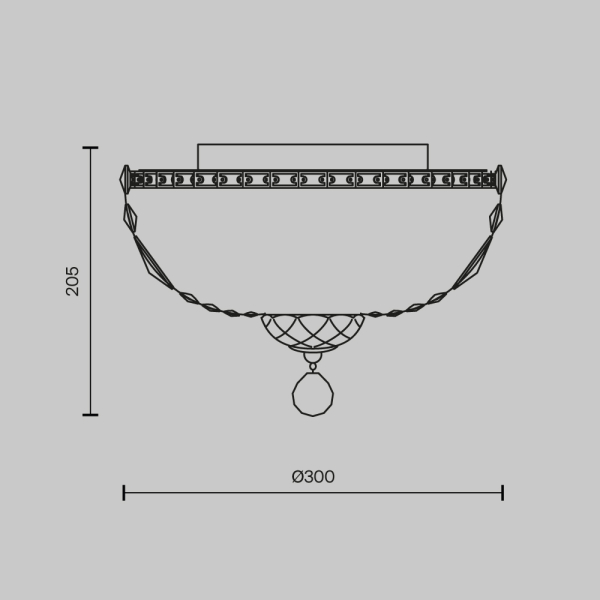 Потолочный светильник Maytoni Basfor DIA100-CL-03-G