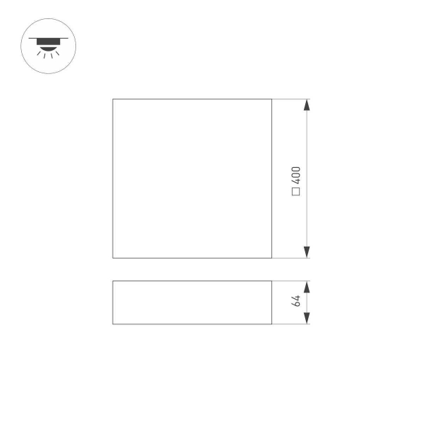 Потолочный светодиодный светильник Arlight IM-Quadro-Emergency-3H-S400x400-44W Day4000 041026 Потолочный светодиодный светильник Arlight IM-Quadro-Emergency-3H-S400x400-44W Day4000 041026