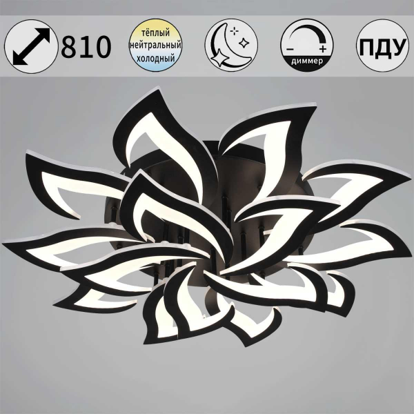 Светильник потолочный Reluce 30150-0.3-10+5 BK