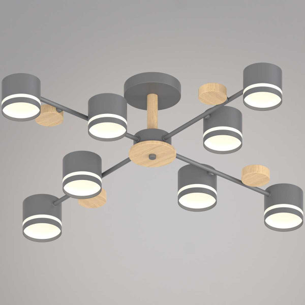 Люстра Reluce 68730-0.3-08 GX53 GREY+WOOD
