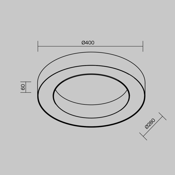 Потолочный светодиодный светильник Maytoni Technical Ceiling Lua C093CL-36W4K-B Потолочный светодиодный светильник Maytoni Technical Ceiling Lua C093CL-36W4K-B