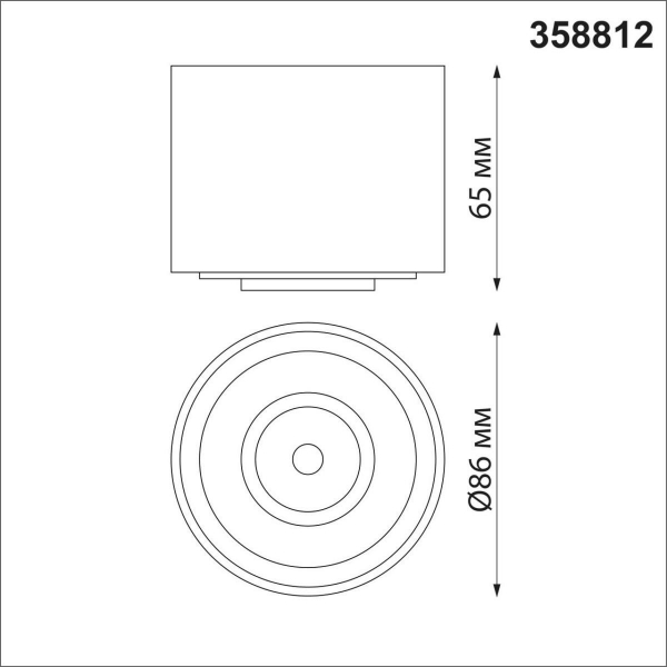 Потолочный светодиодный светильник Novotech Over Gesso 358812 Потолочный светодиодный светильник Novotech Over Gesso 358812