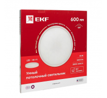 Умный потолочный светильник 600 мм 45W EKF Connect sclwf-600-cct