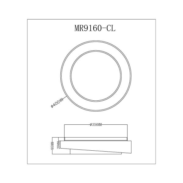 Потолочный светодиодный светильник MyFar Ceiling Rhea MR9160-CL Потолочный светодиодный светильник MyFar Ceiling Rhea MR9160-CL
