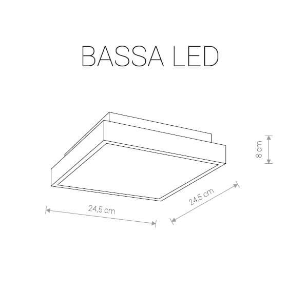 Потолочный светодиодный светильник Nowodvorski Bassa Led 9500 Потолочный светодиодный светильник Nowodvorski Bassa Led 9500