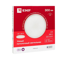 Умный потолочный светильник 300 мм 24W EKF Connect sclwf-300-cct
