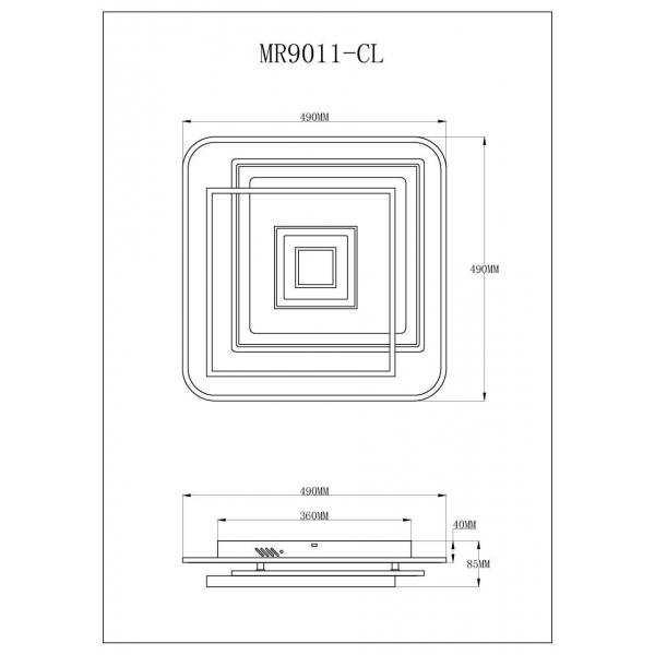 Потолочный светодиодный светильник MyFar Ceiling Galatea MR9011-CL Потолочный светодиодный светильник MyFar Ceiling Galatea MR9011-CL